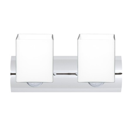 Rise Vanity, Opal Matte, Chrome Finish, 2x9W LED